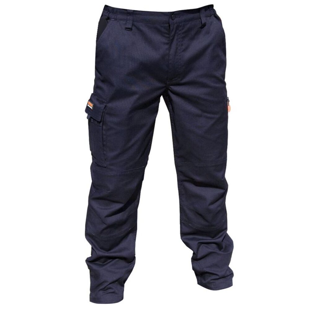 Result Mens Stretch Work Trousers / Pants (32 Inch Leg Length) / Navy Blue